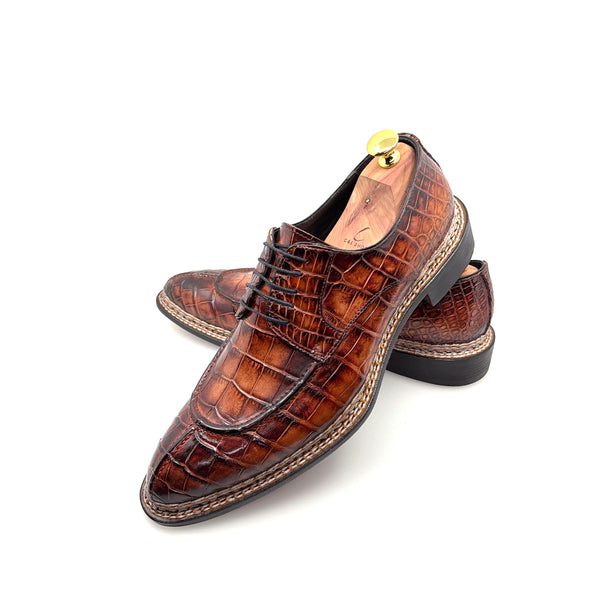 Maurice Maximoff Custom Alligator Oxford - Coffee
