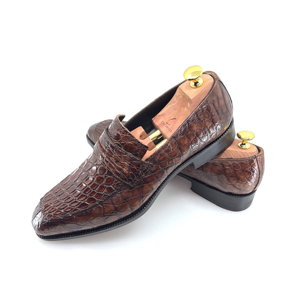 Maurice Custom Made Mirage Alligator Loafer - Brown