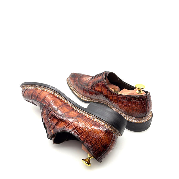 Maurice Maximoff Custom Alligator Oxford - Coffee