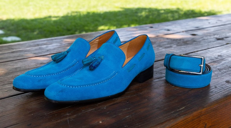 Suede Belt Turquoise