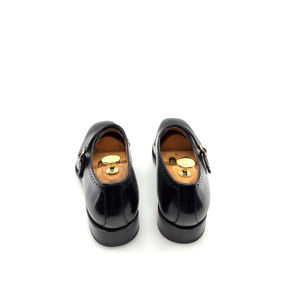 Ugo Vasare Monkstrap Calfskin Shoe - Black