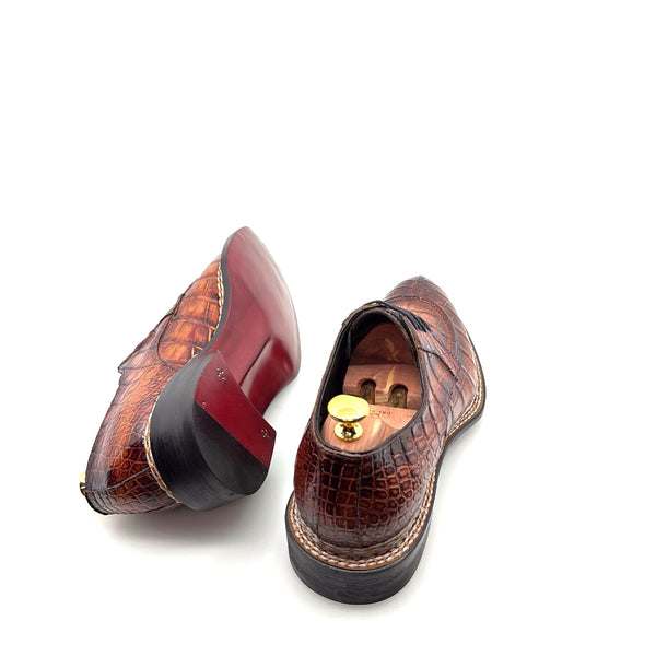 Maurice Maximoff Custom Alligator Oxford - Coffee