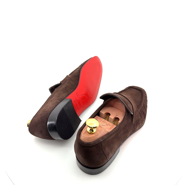 C Collection Suede Loafer - Brown