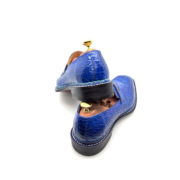 Maurice Carolina Custom Made Alligator Loafer - Cobalt Blue