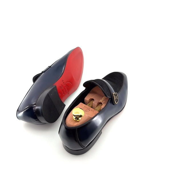 C Collection Leather Loafer - Navy