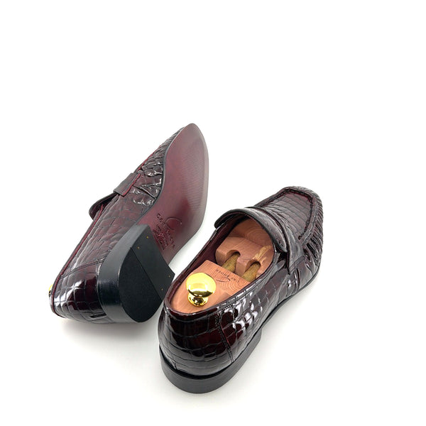 C Collection Leather Loafer - Burgundy