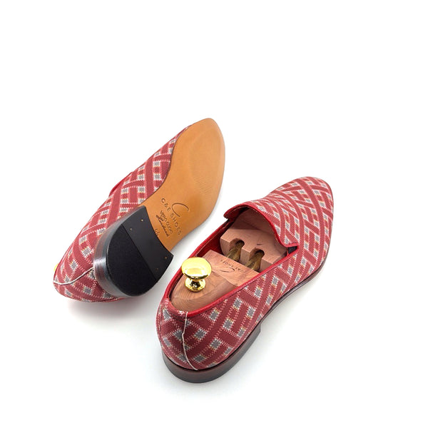 C Collection Printed Leather Loafer - Red