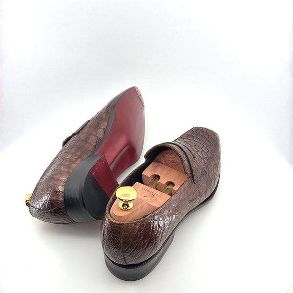 Maurice Custom Made Mirage Alligator Loafer - Brown