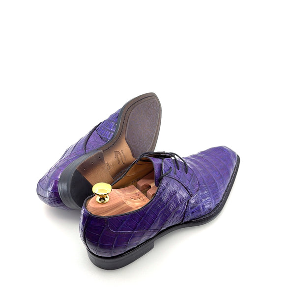 Mezlan "Cratos" Crocodile Derby Purple