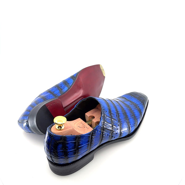 Maurice Seattle Alligator Shoe Blue