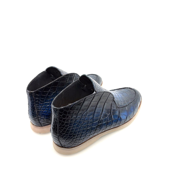Maurice Nashville Custom Made Alligator Shoe - Navy