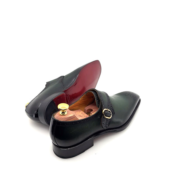 Ugo Vasare Monkstrap Calfskin Shoe - Green