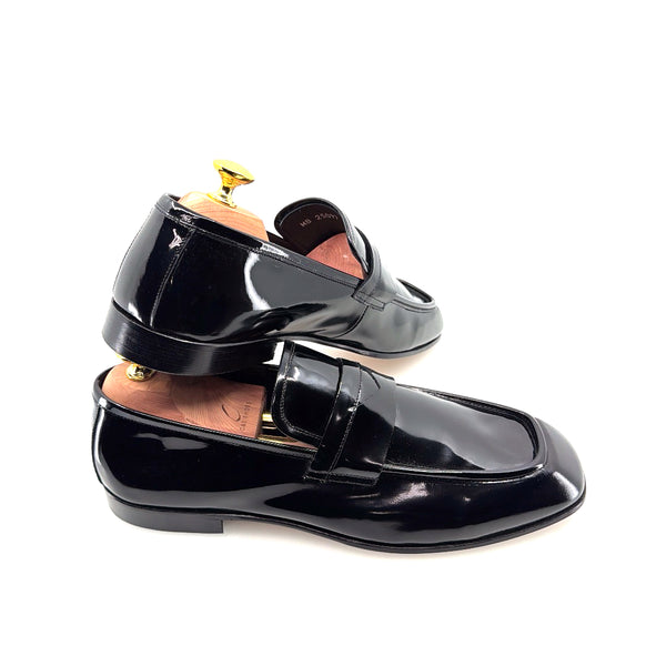 C Collection Patent Leather Penny Loafer - Black