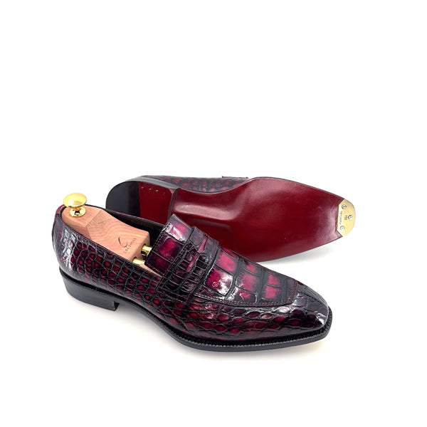 Maurice Custom Made Mirage Alligator Loafer - Purple