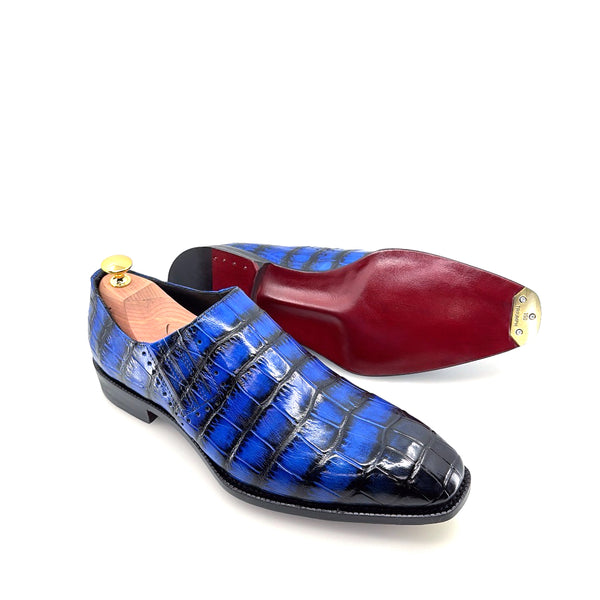 Maurice Seattle Alligator Shoe Blue