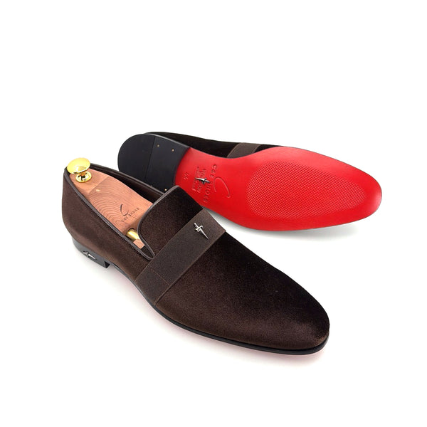 C Collection Velvet Loafer - Brown