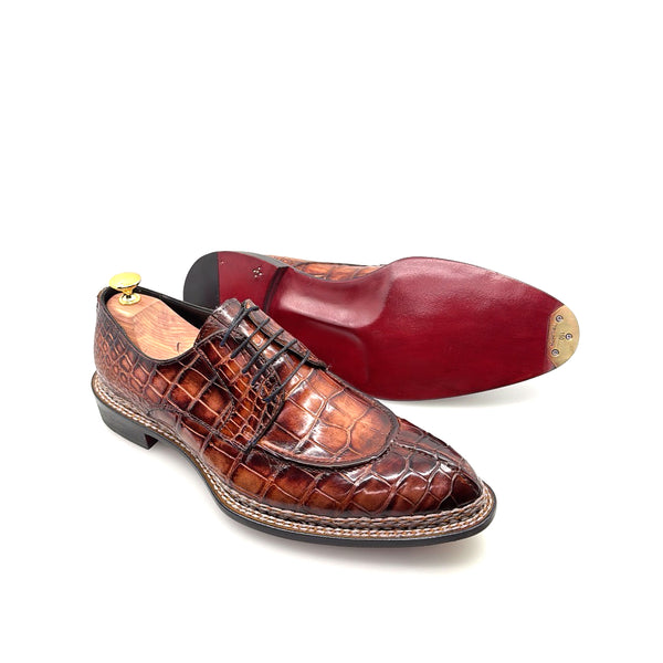 Maurice Maximoff Custom Alligator Oxford - Coffee