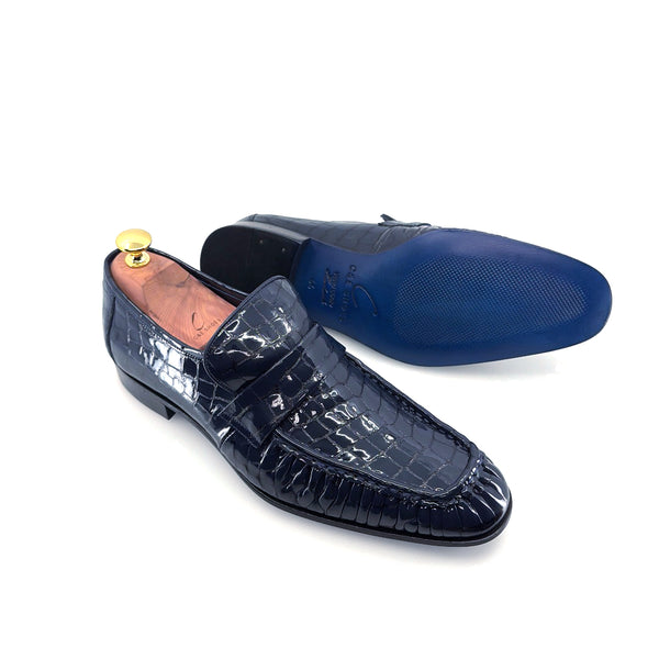 C Collection Leather Loafer - Navy