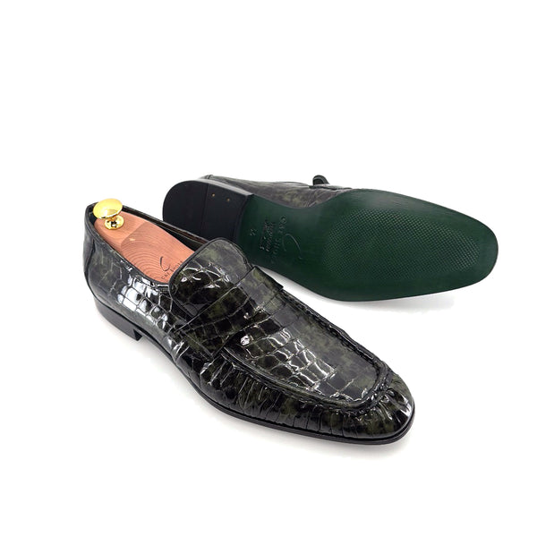 C Collection Leather Loafer - Green