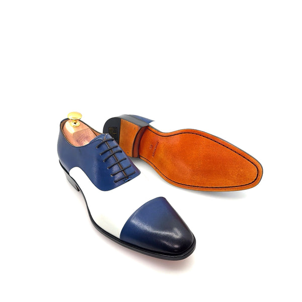 Ugo Vasare Vegas Leather Shoes - Blue/Cream