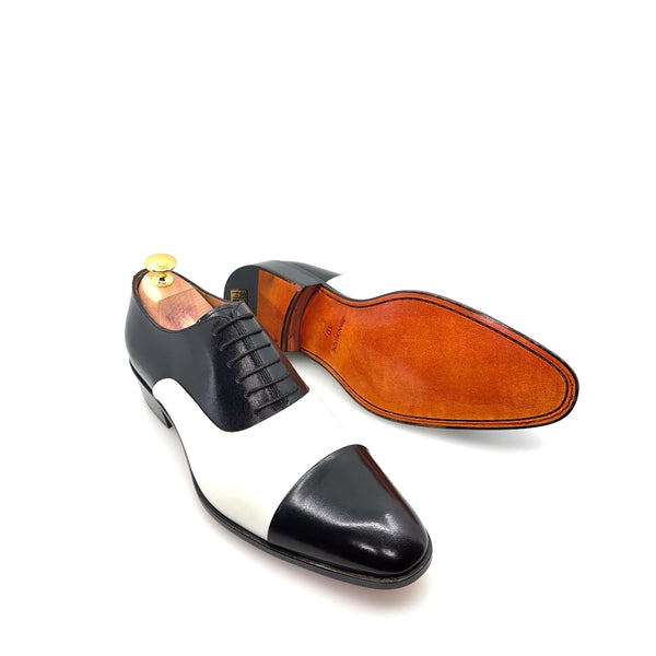 Ugo Vasare Vegas Leather Shoes - Black/Cream