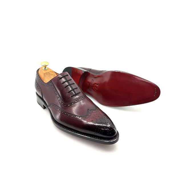 Ugo Vasare Wingtip Calfskin Oxford - Burgundy