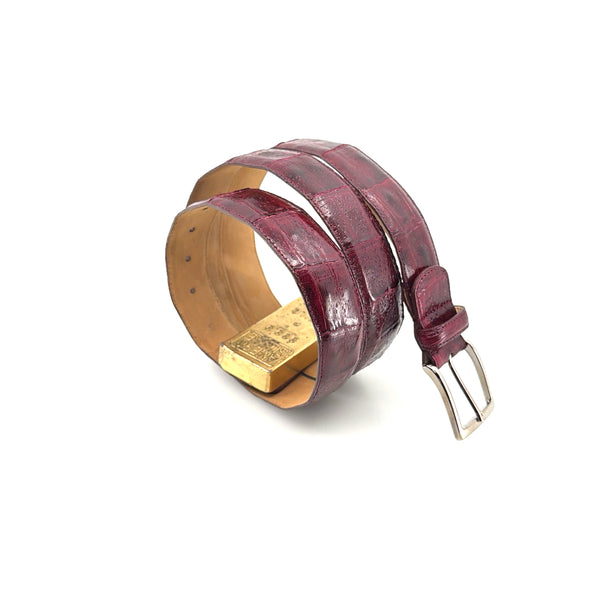 Maurice Custom Alligator Belt - Burgundy