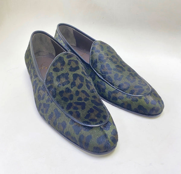 Style: C Collection Leopard Printed Pony Hair Belt Green