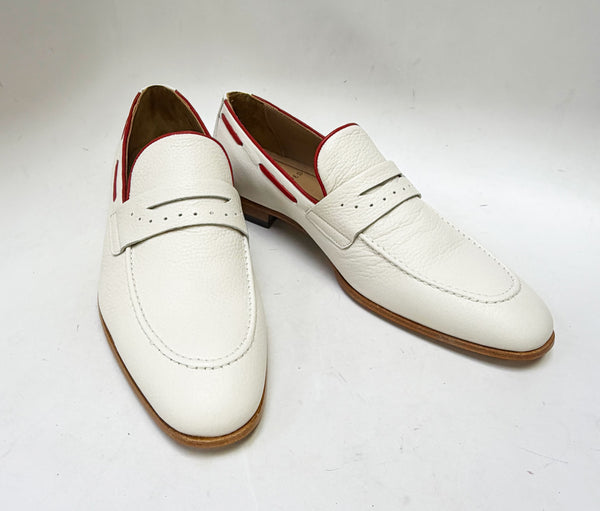 Style: C Collection Deerskin Belt Bone/Red