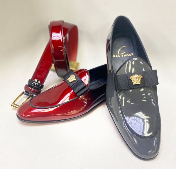 Style: C Collection Red Patent Leather Belt