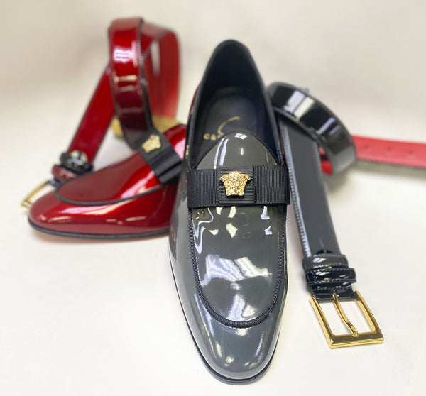 Style: C Collection Red Patent Leather Belt