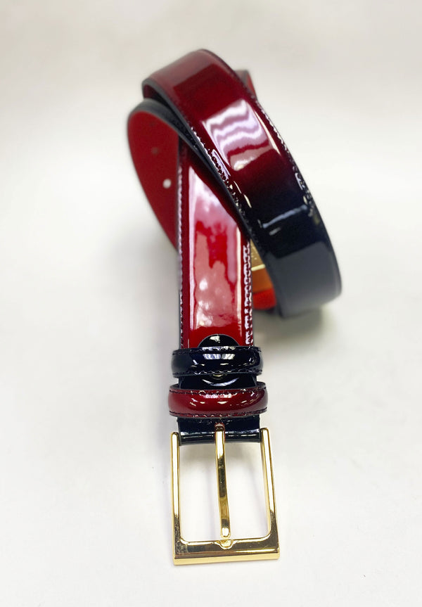 Style: C Collection Red Patent Leather Belt
