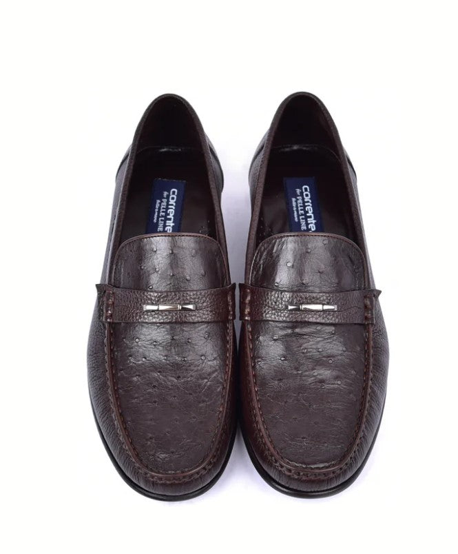 Corrente Style 3898 Ostrich Loafer Brown