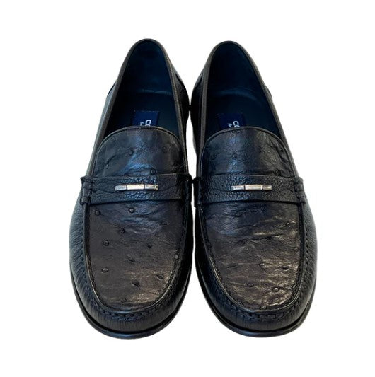 Corrente Style 3898 Ostrich Loafer Black
