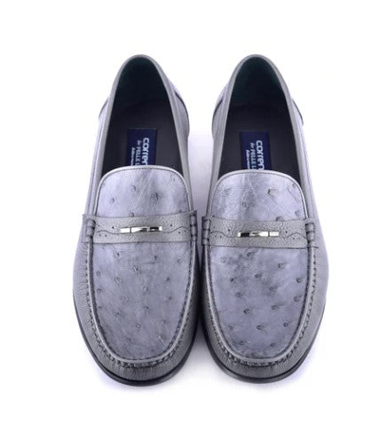 Corrente Style 3898 Ostrich Loafer Grey