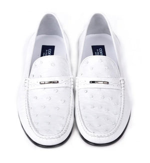 Corrente Style 3898 Ostrich Loafer White