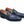 Burnished Calfskin Slip-On Loafer Blue