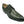 Burnished Calfskin Lace-Up Oxford Olive