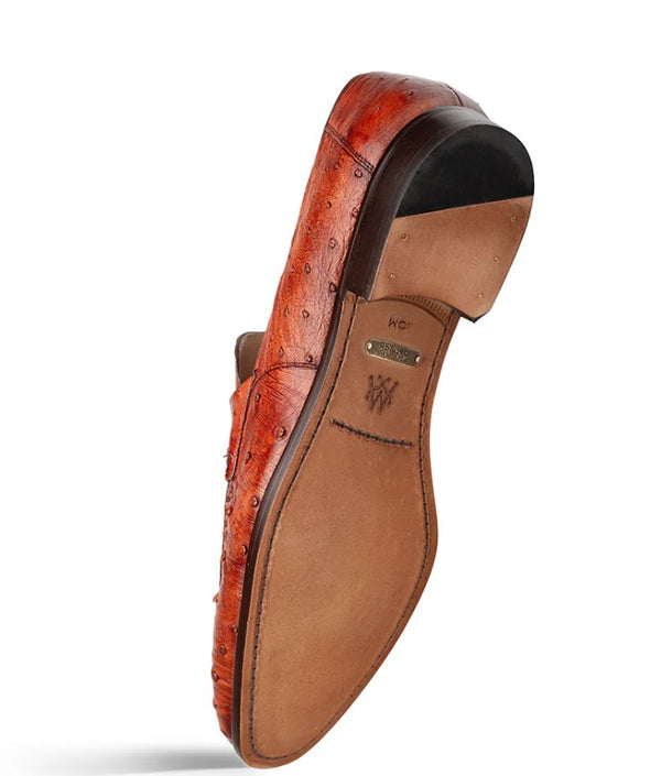 "Nogales" Ostrich Loafer Brandy