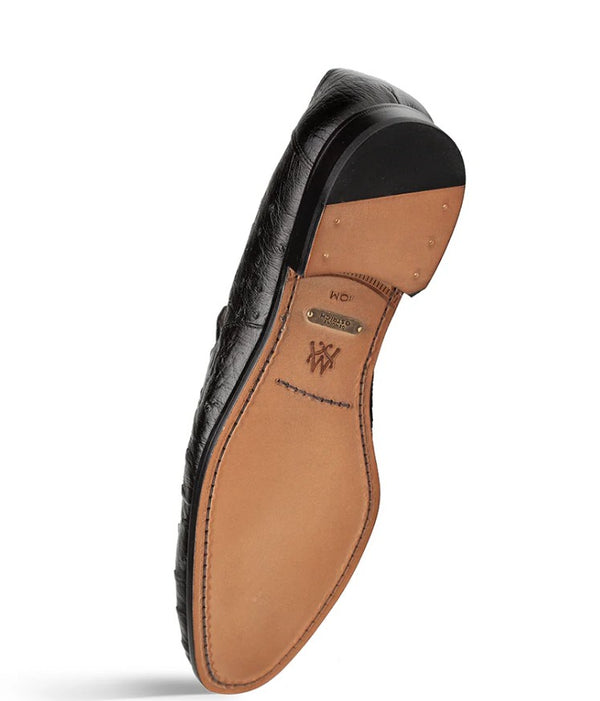 "Nogales" Ostrich Loafer Black