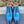 Burnished Calfskin Lace-Up Oxford Ocean Blue
