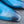 Burnished Calfskin Lace-Up Oxford Ocean Blue