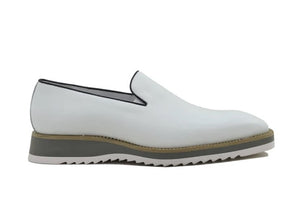 Calfskin Slip-On Venetian Loafer White