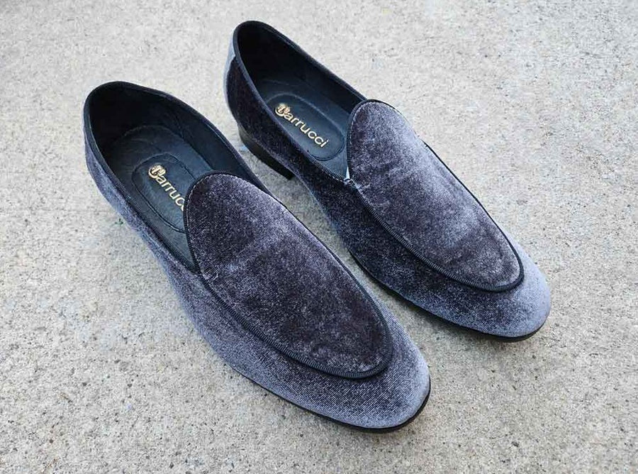 Velvet Formal Loafer Grey