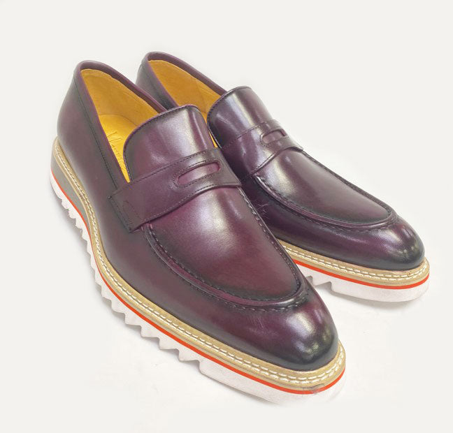 C&E Shoes Maurice Leather Loafer - Purple – C&E Fashions