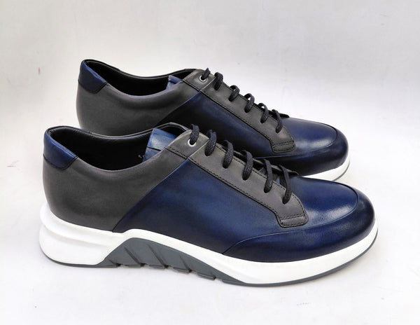 Corrente Calfskin Sport Shoe Blue/Grey