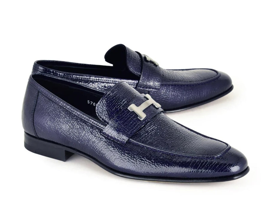 Corrente Vita Calfskin Loafer Navy