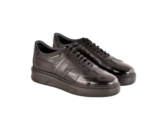 Corrente Calfskin Fashion Sneaker - Black