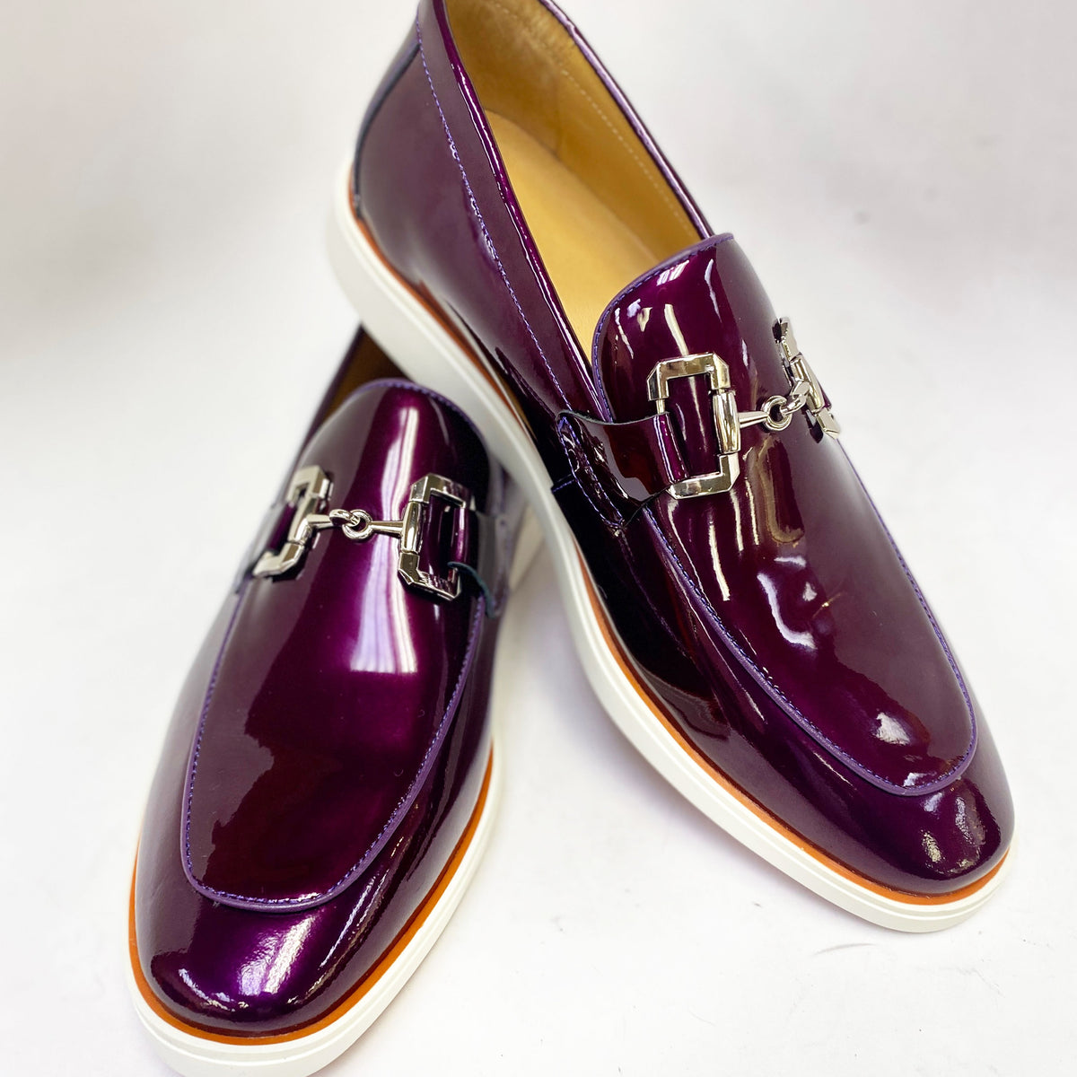 C&E Shoes Maurice Patent Leather Loafer - Purple – C&E Fashions