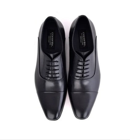 Corrente Leather Cap Toe Oxford - Black